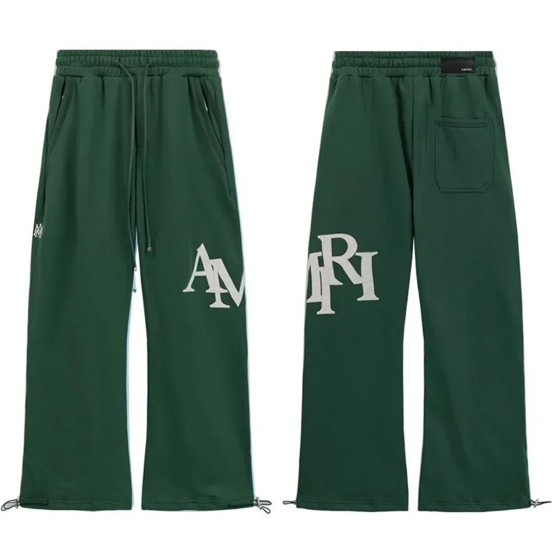 Amiri Logo Print Green Sweatpants