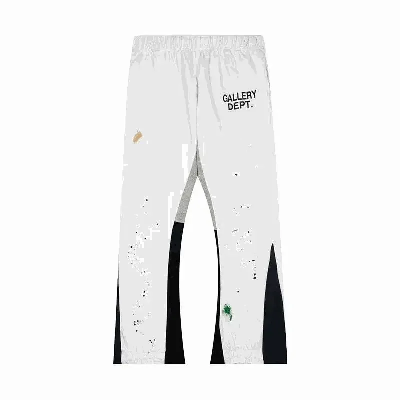 Gallery Dept Paint Splatter Flare Sweatpants White