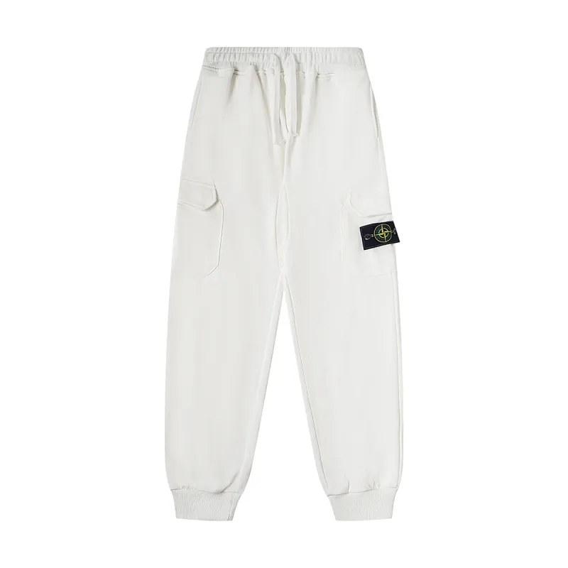 Stone Island Compass Badge Sweatpants White