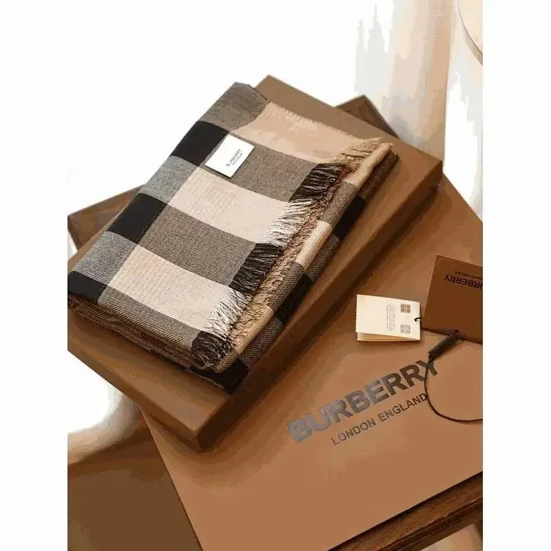 Burberry Vintage Check Cashmere Scarf Beige