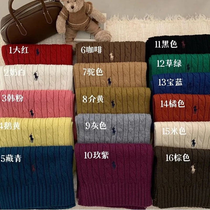 Ralph Lauren Polo Pony Cable Knit Scarf Collection