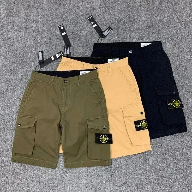 Stone Island Compass Badge Cargo Shorts Collection