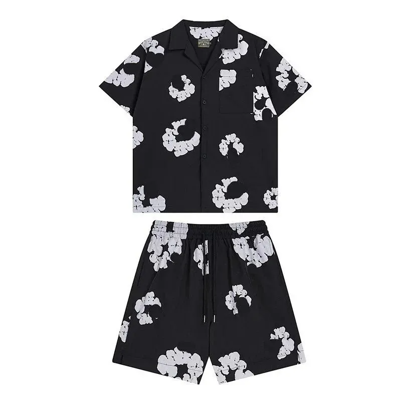 Denim Tears Cotton Wreath Shirt Shorts Set