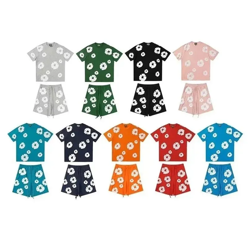 Denim Tears Cotton Wreath Tee and Shorts Set