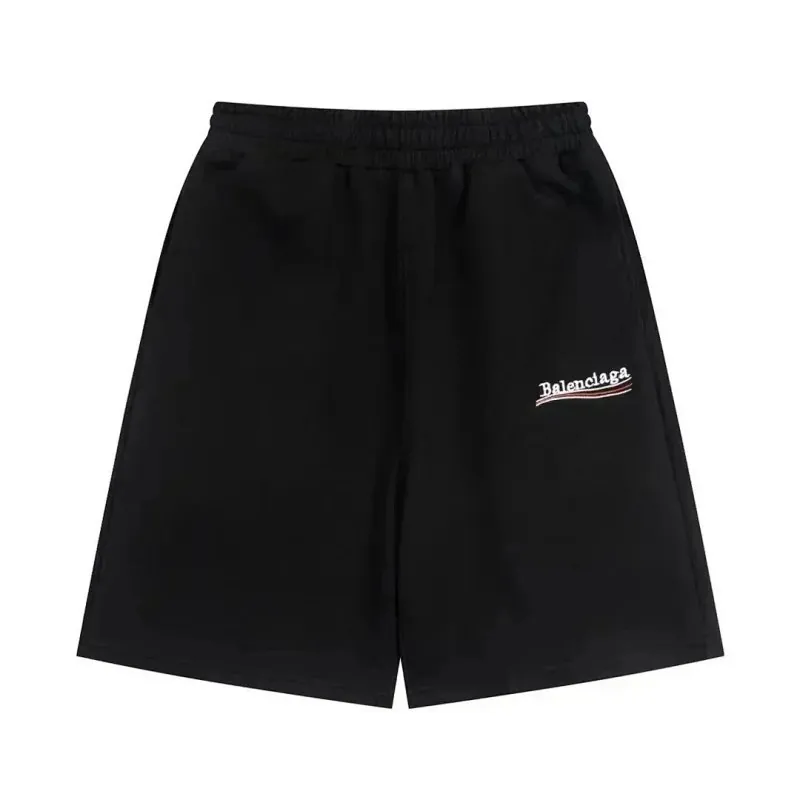 Balenciaga Script Logo Black Sweat Shorts