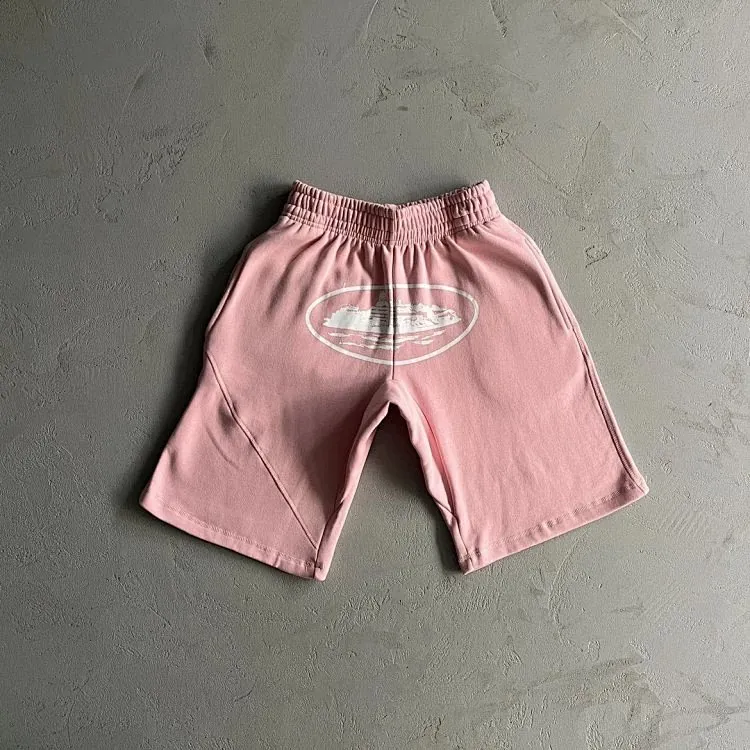 Corteiz Pink Alcatraz Logo Sweat Shorts