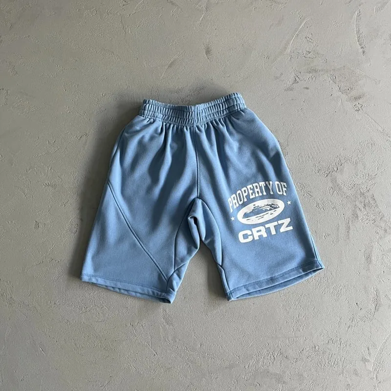 Corteiz Property Of CRTZ Blue Sweat Shorts