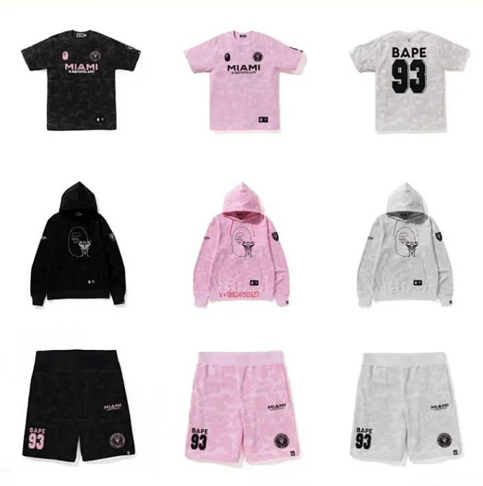 Bape Inter Miami Camo Tee Hoodie Collection