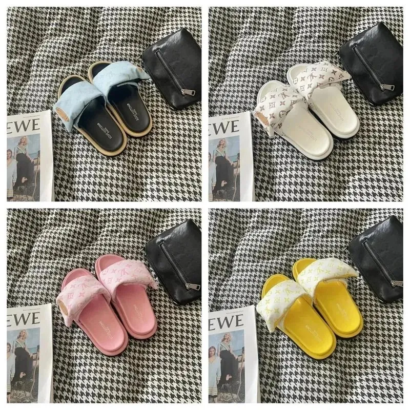 Louis Vuitton Monogram Strap Platform Slides