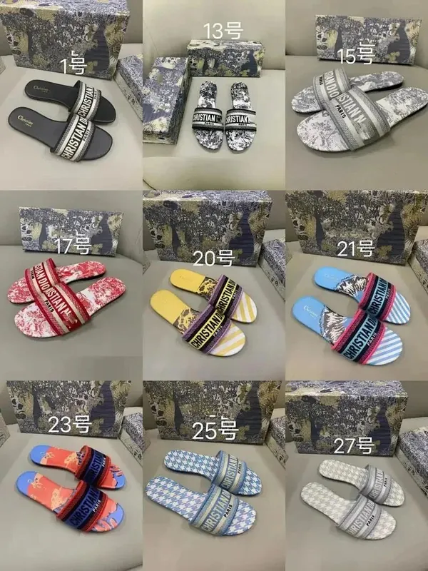 Dior Oblique Slide Sandals Collection