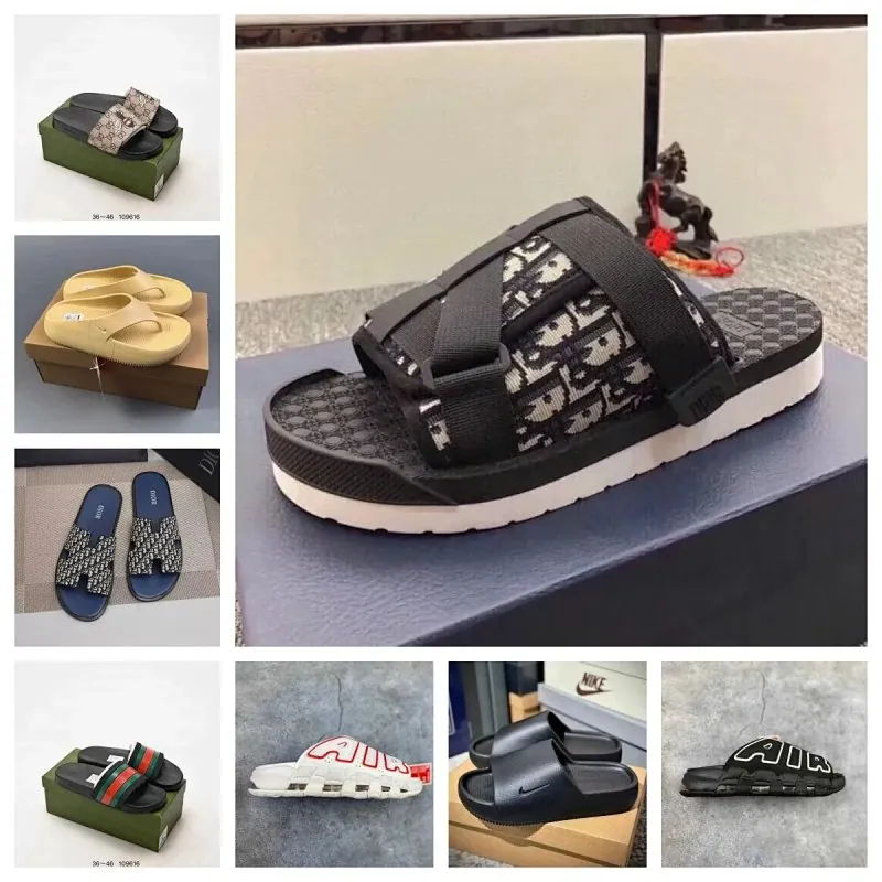 Dior Oblique Cross Strap Slide Sandal Collection