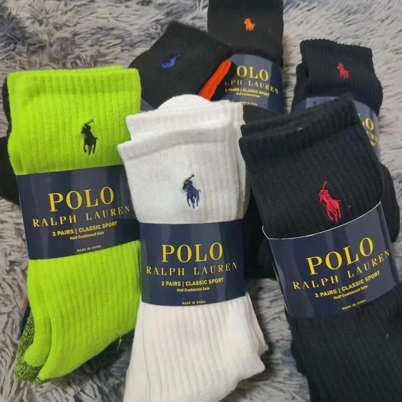Polo Ralph Lauren Logo Crew Socks 3 Pack Collection