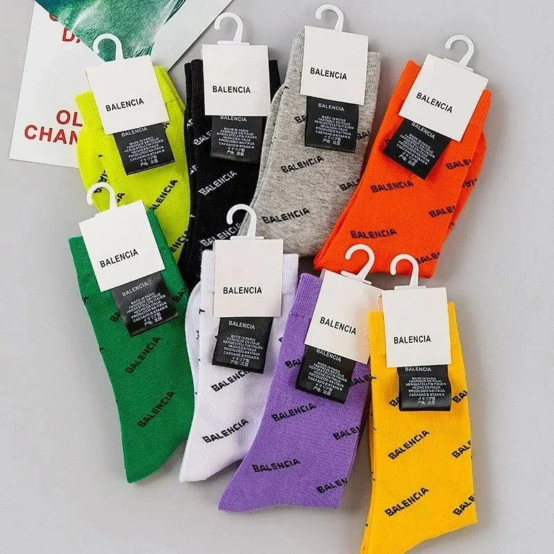 Balenciaga Allover Logo Crew Socks Collection