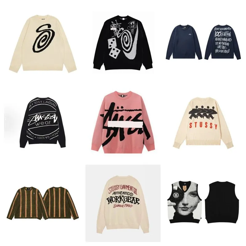 Stussy Script Logo Knit Sweater Collection