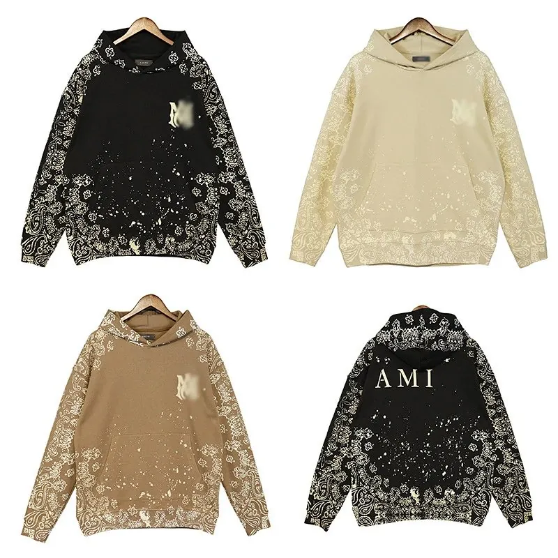 AMI Paris Bandana Print Hoodie