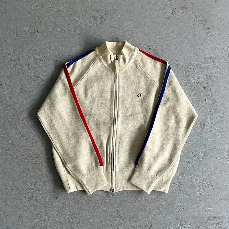 Corteiz Striped Knit Track Jacket