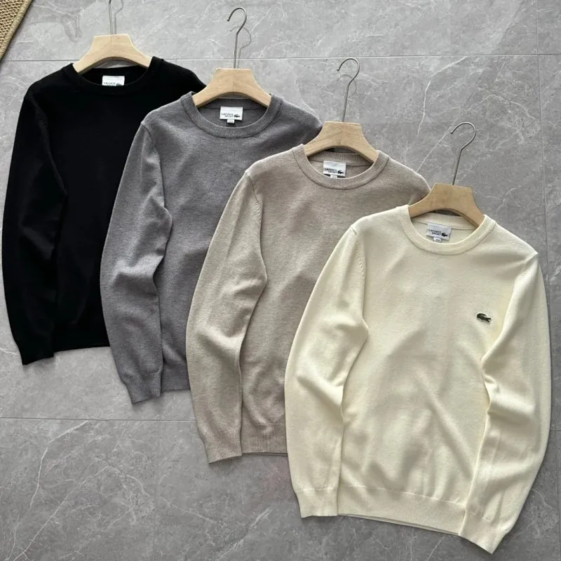 Lacoste Croc Logo Crewneck Knit Sweater