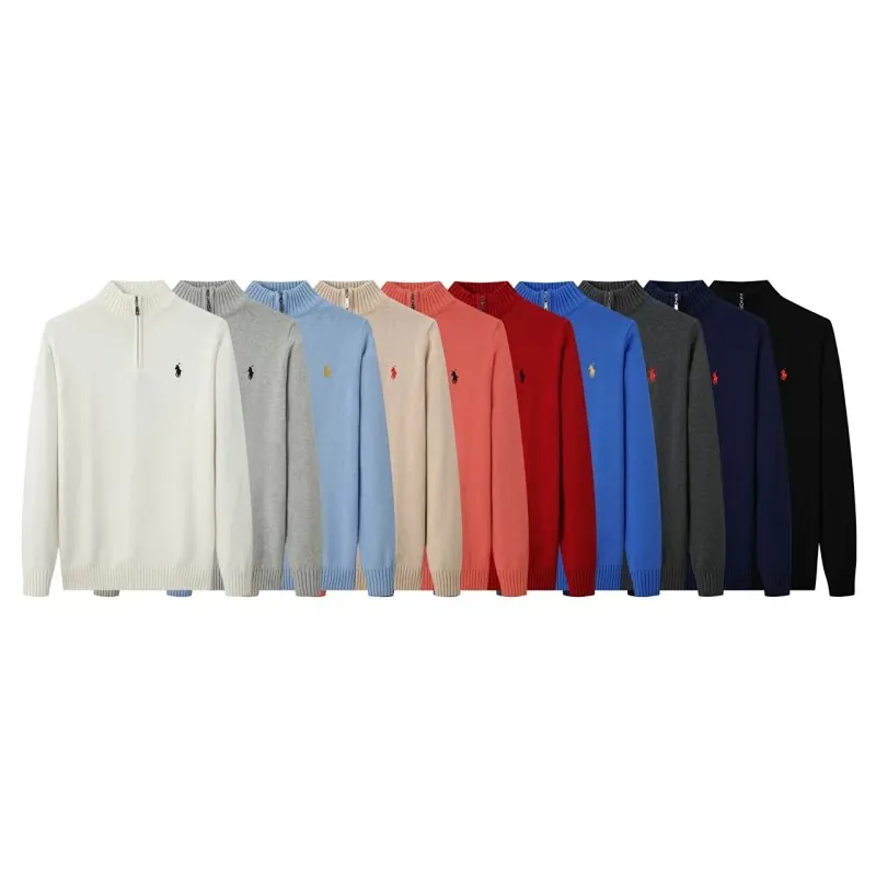 Ralph Lauren Pony Half-Zip Knit Sweater