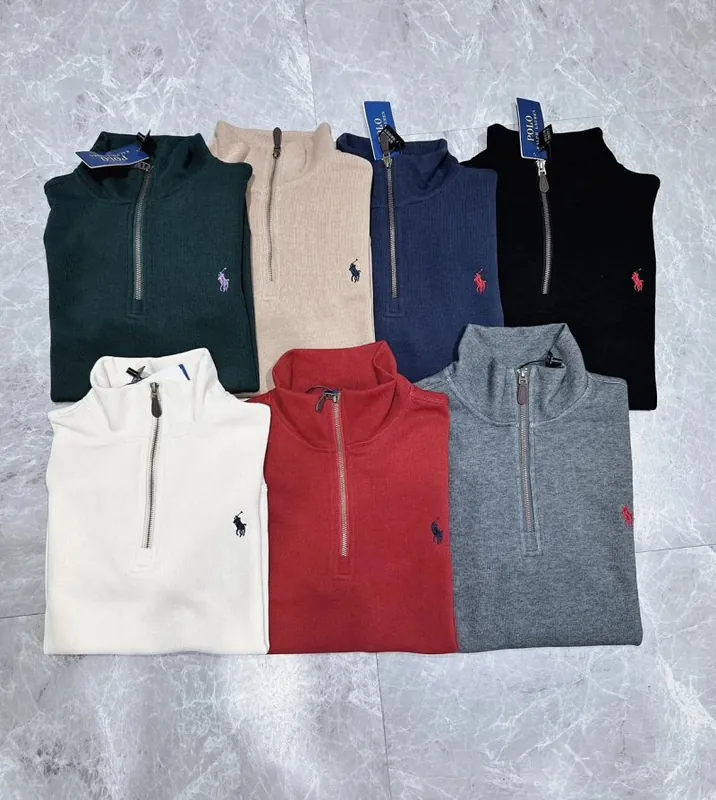 Ralph Lauren Pony Half-Zip Knit Sweater