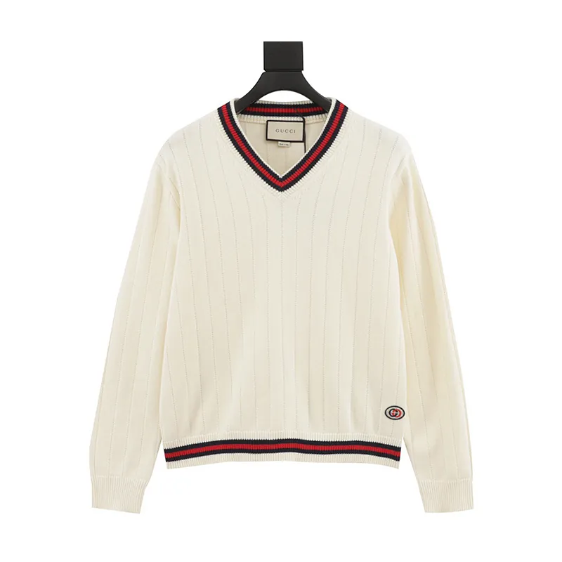 Gucci GG Emblem V-Neck Knit Sweater