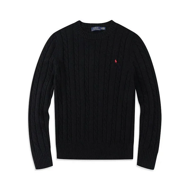 Ralph Lauren Black Cable Knit Sweater