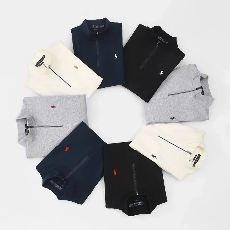 Ralph Lauren Pony Half-Zip Knit Sweater