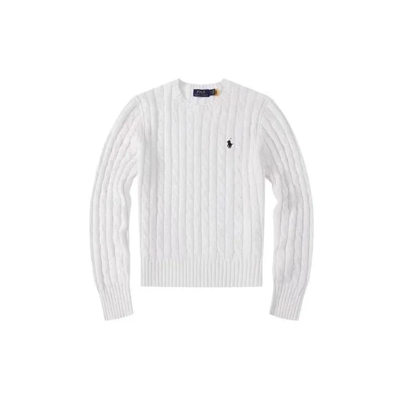 Ralph Lauren White Cable Knit Sweater