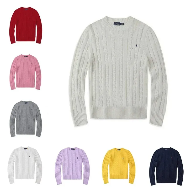 Ralph Lauren Pony Cable Knit Crewneck Sweater