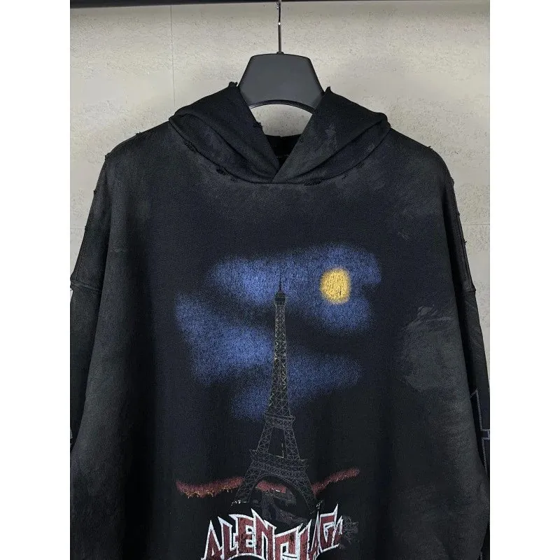 Balenciaga Eiffel Tower Washed Hoodie