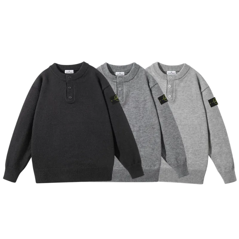 Stone Island Compass Badge Knit Sweater Collection