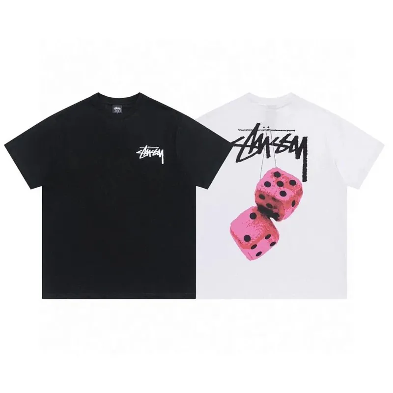 Stussy Pink Dice Print T-Shirt Collection