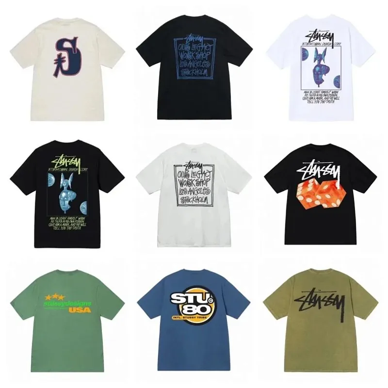 Stussy Logo Print T-Shirt Collection