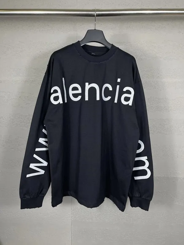 Balenciaga Wrap Logo Long Sleeve T-Shirt