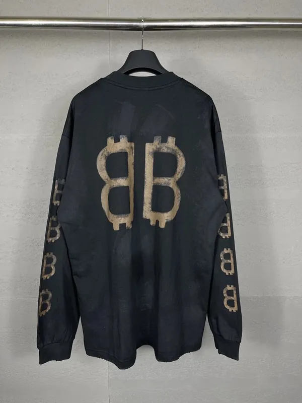 Balenciaga BB Logo Long Sleeve T-Shirt