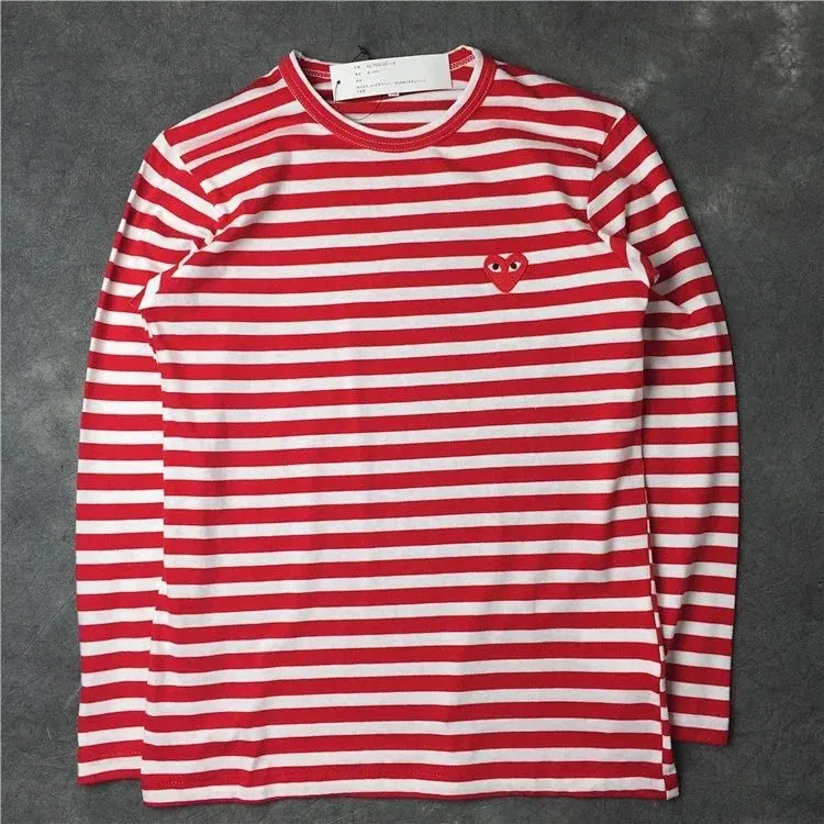 Comme des Garcons Play Striped Long Sleeve T-Shirt