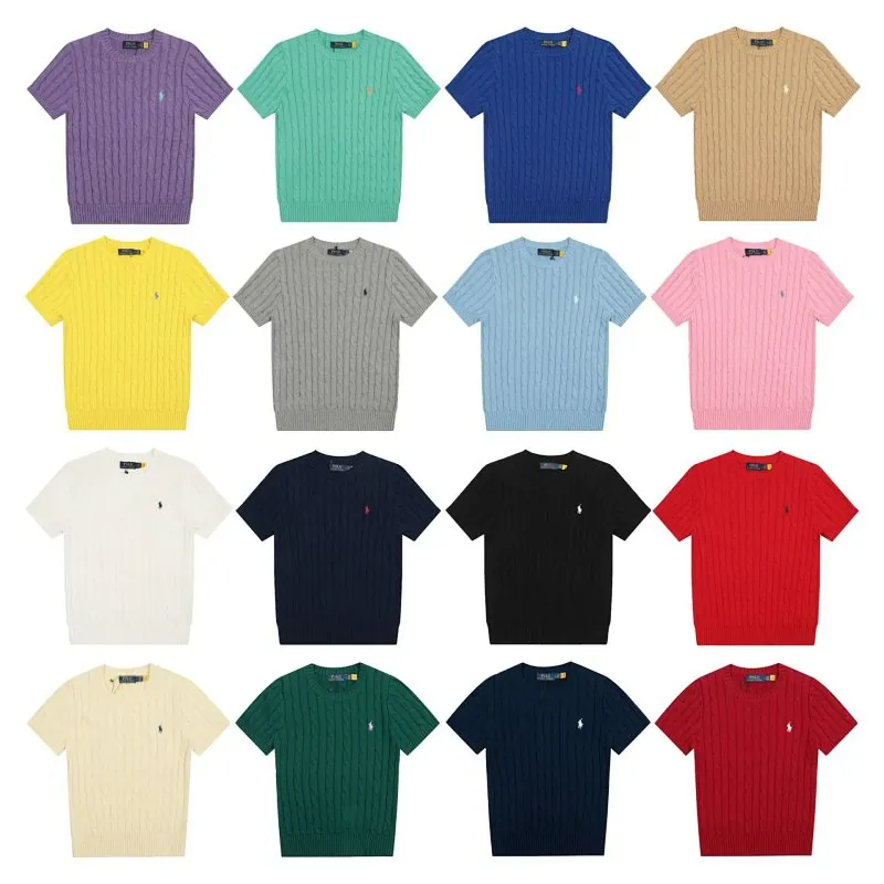 Ralph Lauren Cable Knit Short Sleeve Sweater Collection