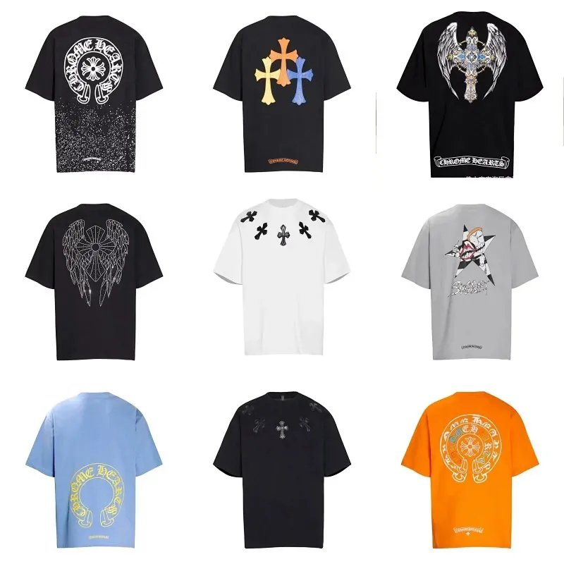 Chrome Hearts Cross and Wings Print T-Shirt Collection