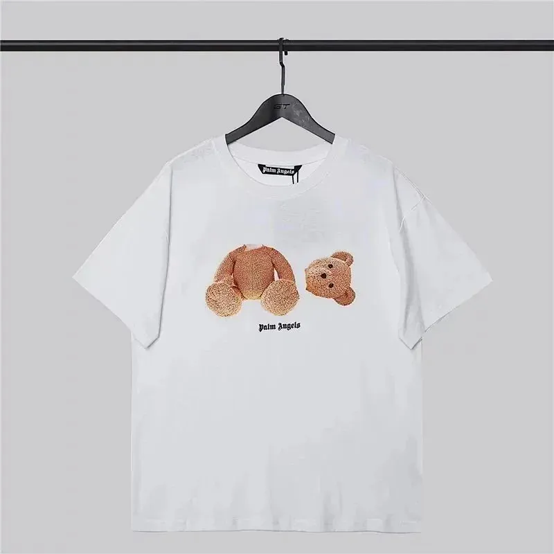 Palm Angels Double Bear Print White T-Shirt
