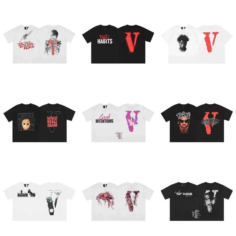 Vlone Big V Logo Print T-Shirt Collection