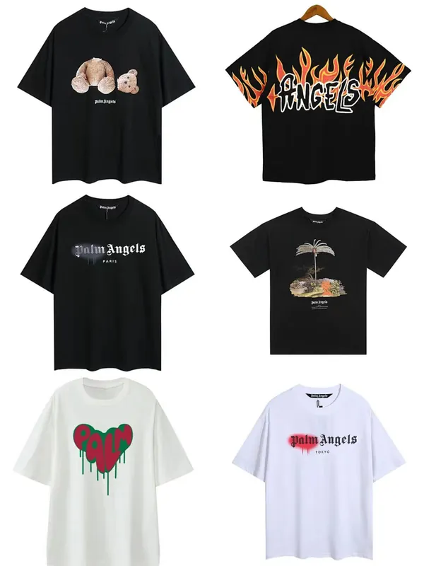 Palm Angels Bear and Flame Print T-Shirt Collection
