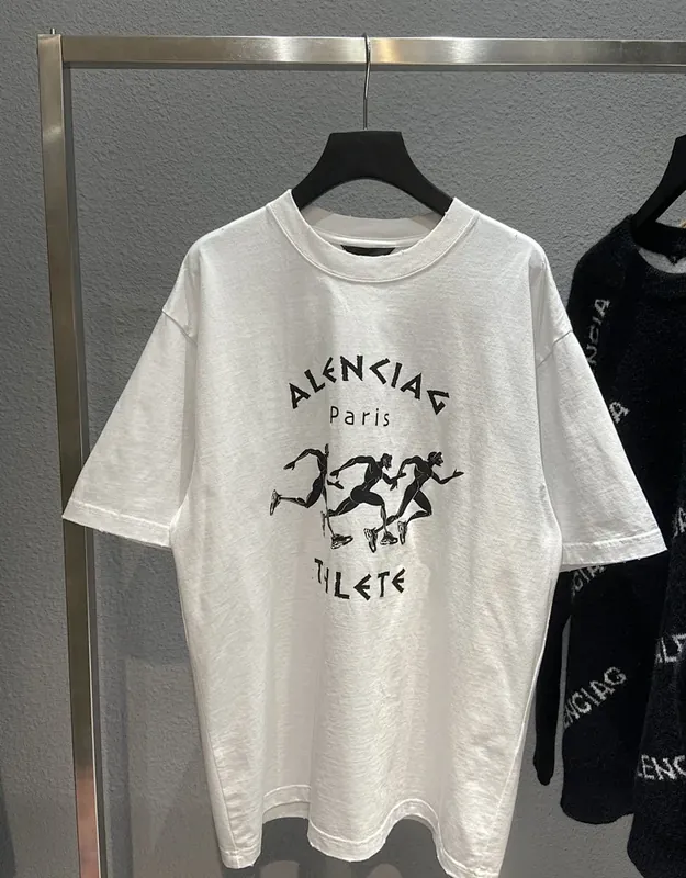 Balenciaga Paris Athlete Print T-Shirt