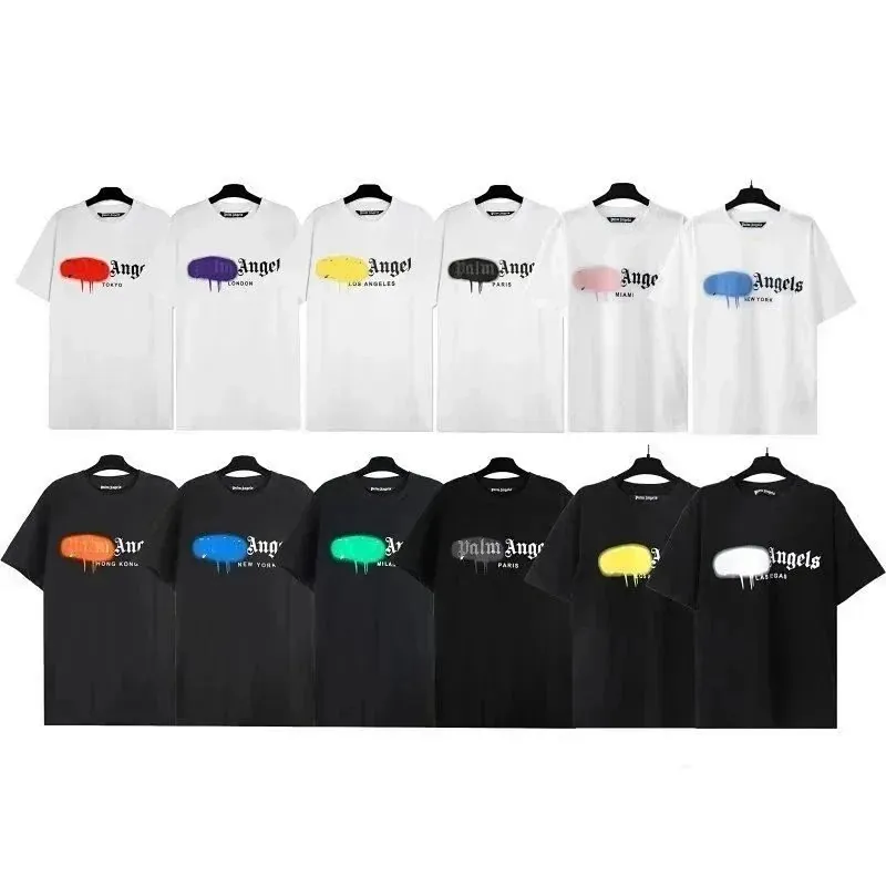 Palm Angels Spray Logo Short Sleeve T-Shirt Collection