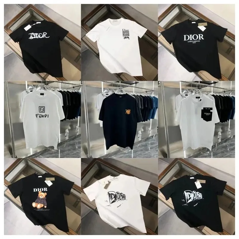 Dior Logo Print Cotton T-Shirt Collection