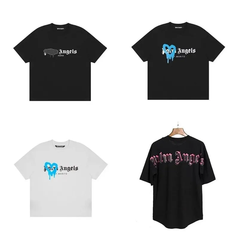 Palm Angels Drip Logo Short Sleeve T-Shirt Collection