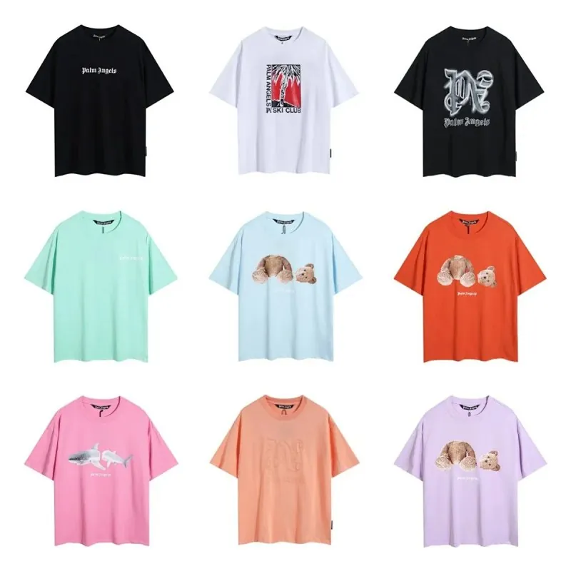 Palm Angels Bear Print Pastel T-Shirt Collection