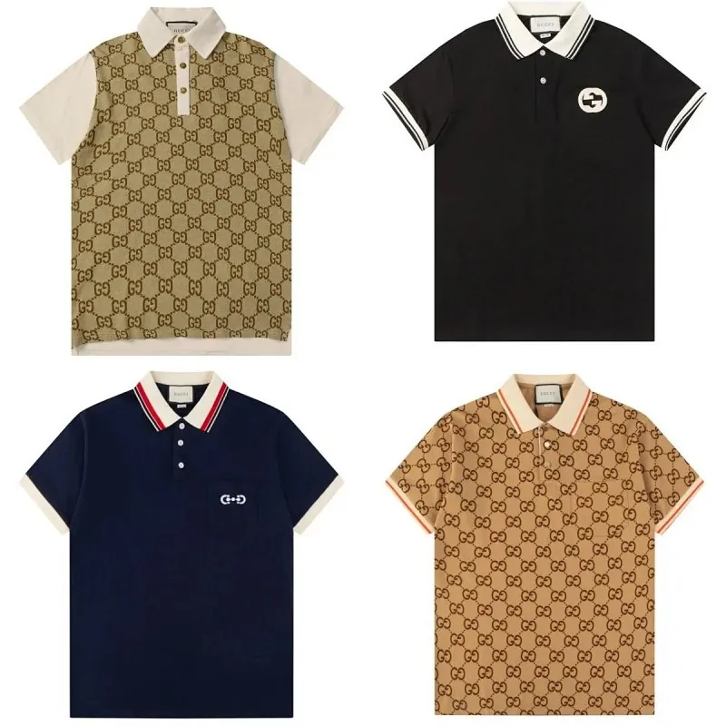 Gucci GG Monogram Pique Polo Shirt Collection