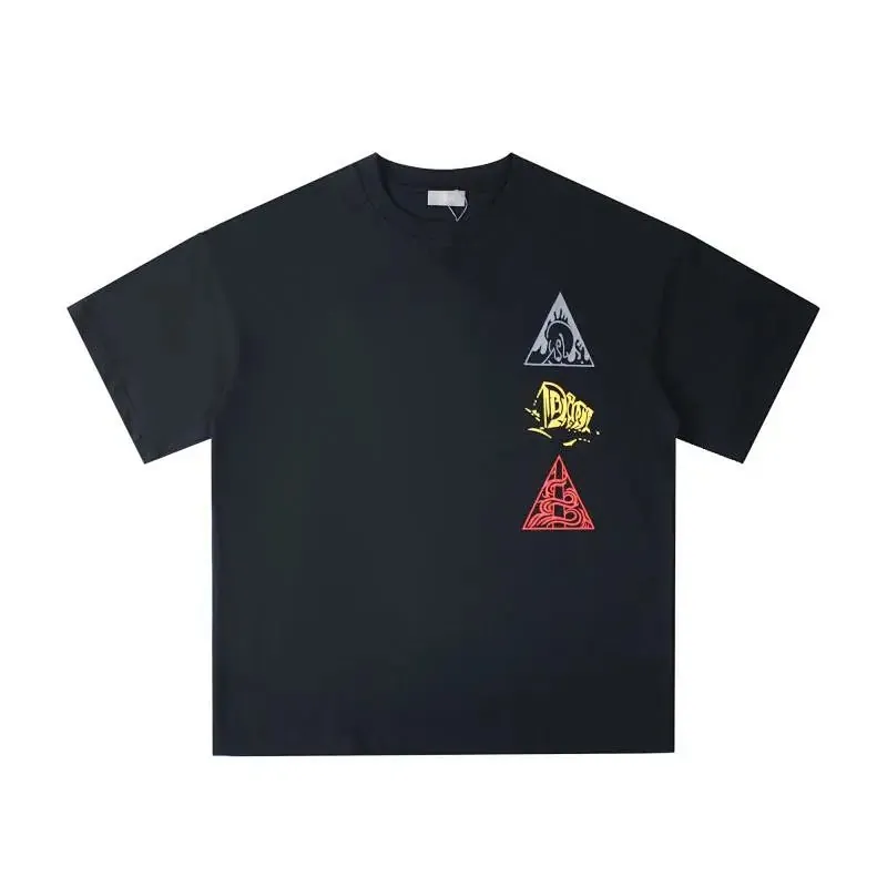 Dior Triangle Logo Print Navy T-Shirt