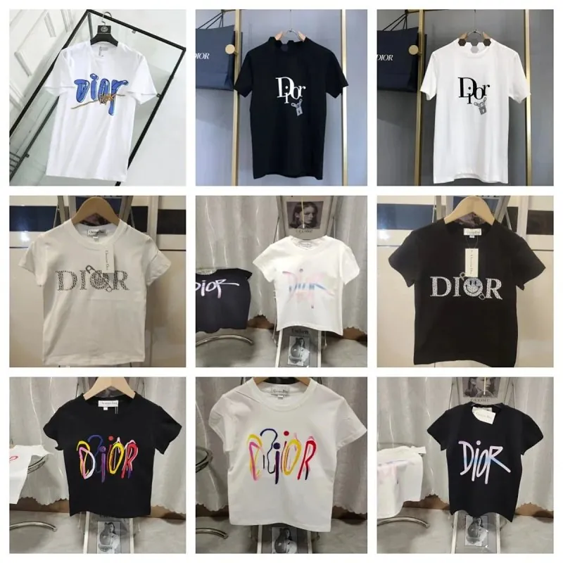 Dior Script Logo Print T-Shirt Collection