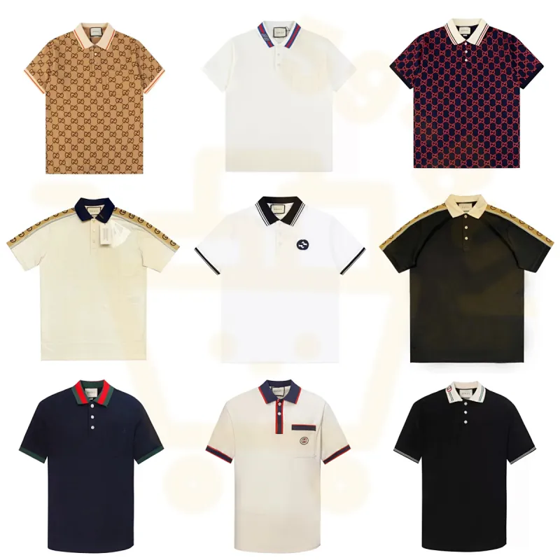 Gucci GG Monogram Pique Polo Shirt Collection