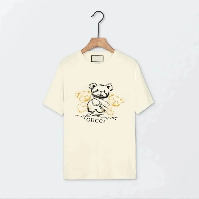 Gucci Teddy Bear Print Cream T-Shirt